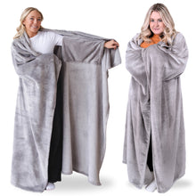Load image into Gallery viewer, Aspen Gray Wearable Blanket by Super Blanky