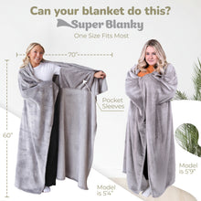 Load image into Gallery viewer, Aspen Gray Wearable Blanket by Super Blanky