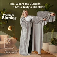 Load image into Gallery viewer, Aspen Gray Wearable Blanket by Super Blanky