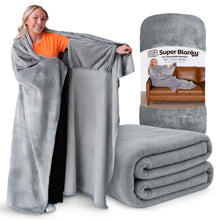 Load image into Gallery viewer, Aspen Gray Wearable Blanket by Super Blanky

